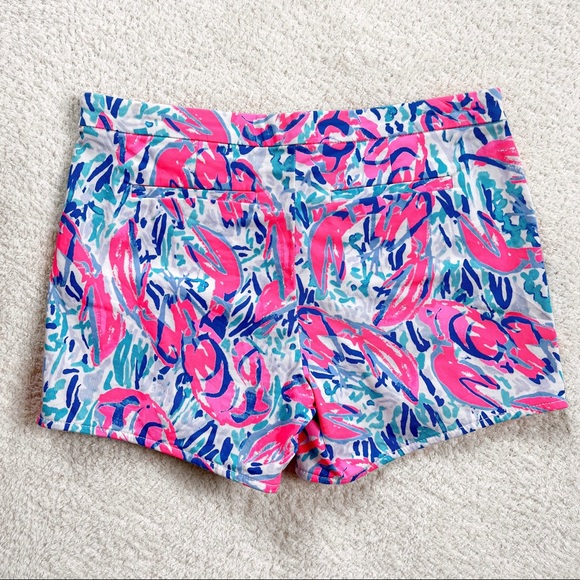 Lilly Pulitzer Hazelle Stretch Short in Cosmic Coral Cracked Up Size 2 - Picture 5 of 10